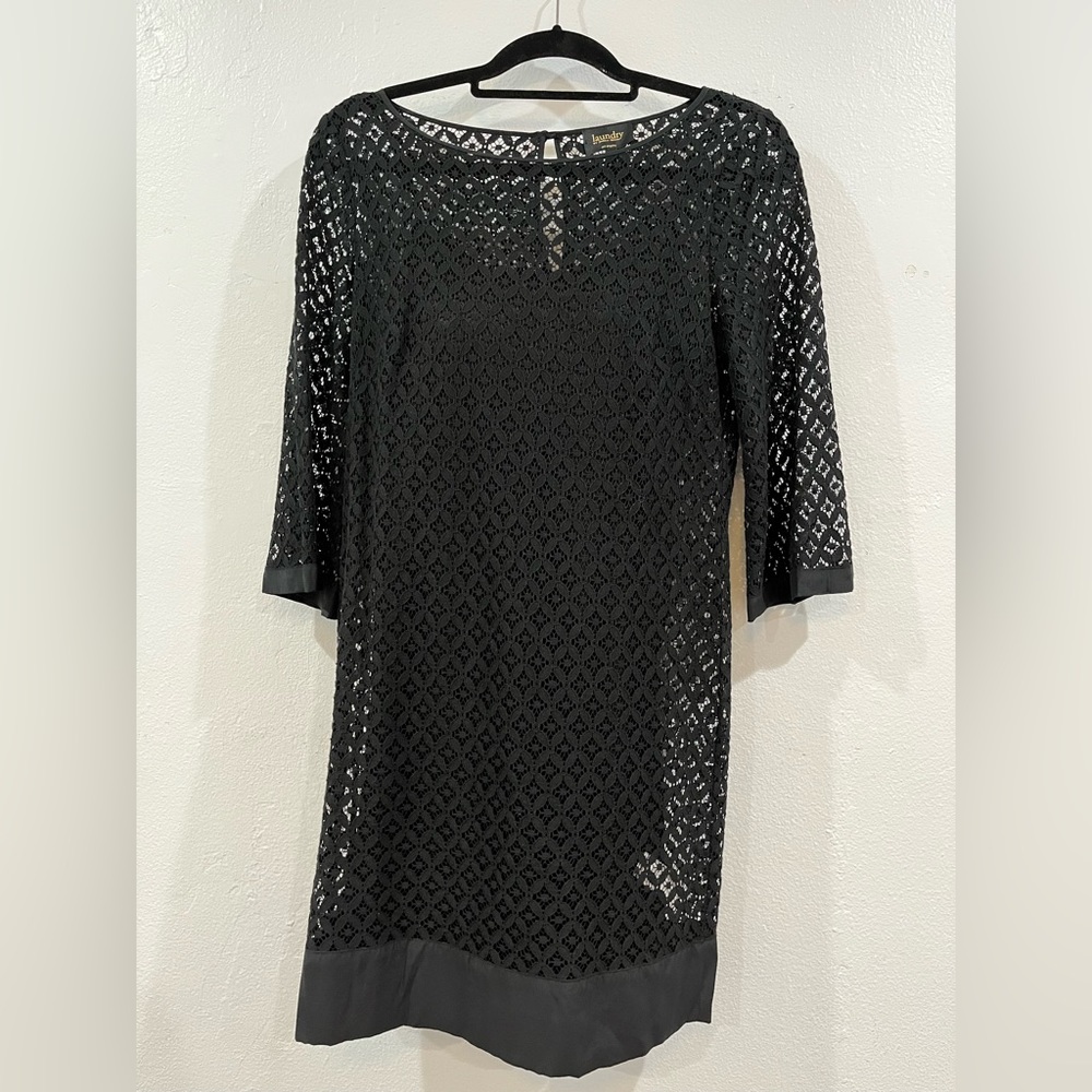 Laundry by Shelli Segal Black Lace 2-piece Dress
